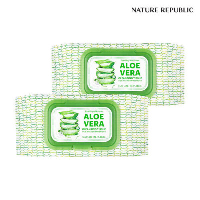 (Total 160ct) 1+1 Aloe Vera Cleansing Tissue /Low Irritation Easy Cleansing Tissue