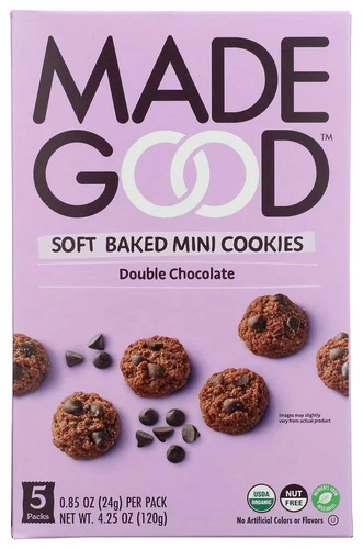 Made Good Organic Soft Baked Mini Cookies Double Chocolate 4.25 Oz