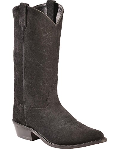 Old West Men's Roughout Suede Cowboy Boot Pointed Toe