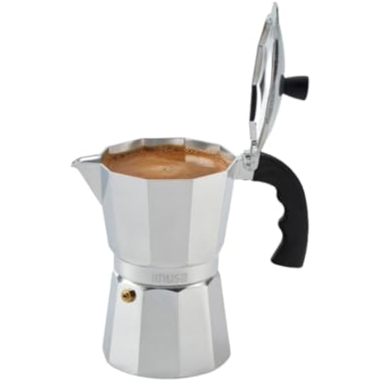 Imusa USA Aluminum Stovetop 6-cup Espresso Maker B120-43V, Silver