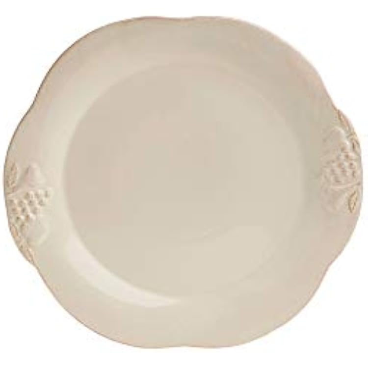 Casafina Ceramic Stoneware 8 Salad Dessert Plate - Madeira Harvest Collection, Vanilla Creme | Microwave & Dishwasher Safe Dinnerware | Food Safe Glazing | Restaurant Quality Tableware