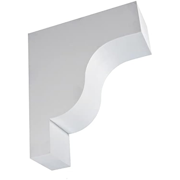 Fypon Premium Architectural Brackets Decorative Smooth CoveArch Style | Low Maintenance Interior & Exterior Use | 8.5 Width x 26 Height x 22.5 Projection | BKT22X26