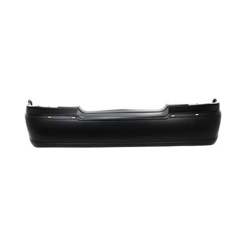 Go-Parts - Rear Bumper Cover for Lincoln Town Car 2003-2011, Primed Ready to Paint, Without Object Sensor Holes, Replacement 2004 2005 2006 2007 2008 2009 2010
