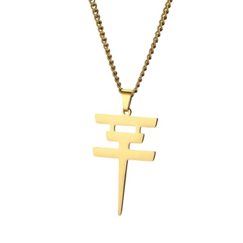 New 2026 Trendy Tokio Hotel Th Necklace For Women Men Stainless Steel Band Pendant Rock Music Fan Jewelry Fashion Accessories Creative Gift
