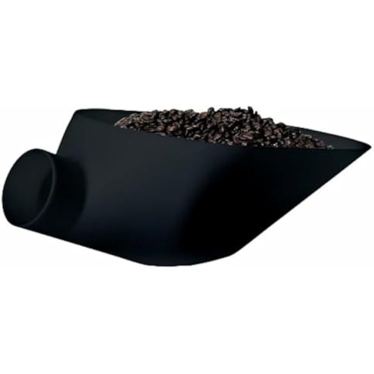 Rattleware Kilo Food Measuring Bean Scale Scoop - Durable and Commercial Coffee Beans Weighing Container Spoon, Plastic Coffee Bean Scale Measuring Tool for Baristas - Black