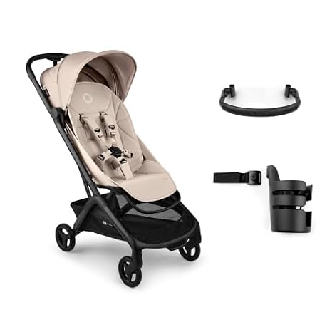 Bugaboo Butterfly 2 Essentials Bundle in Desert Taupe, Cup Holder and Safety Bar