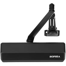 SOPHIA Door Closer Hold Open for Home, Door Closers Commercial Heavy Duty, Adjustable Speed & Spring Power 1-6, Hydraulic Door Closer Hinge Self Closing (Matte Black, DK4000)