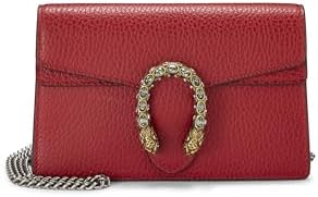 Pre-loved Red Leather Dionysus Super Mini, Red