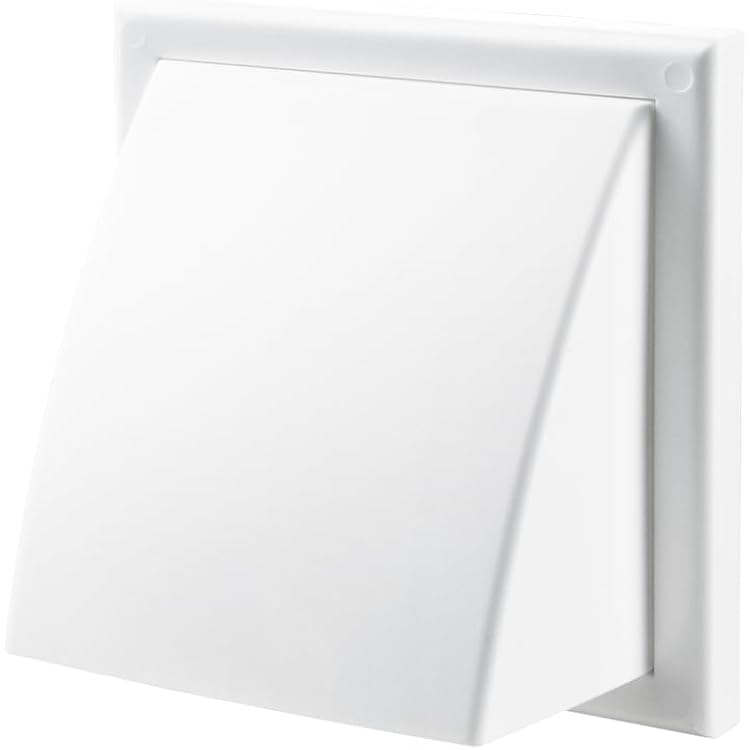 VENTS-US - MV 122 VK - Weather & Temperature Resistant White Plastic Vent Cover & Vent Cap - Compatible with Standard 5 ducting