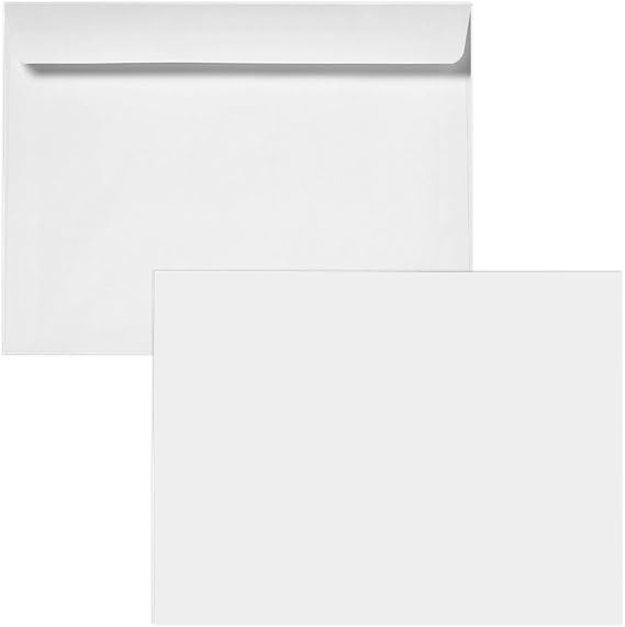 9 x 12 Booklet Envelope - Open Side - 28# White - (9 x 12) - Large Envelope Series (Jumbo) (50)