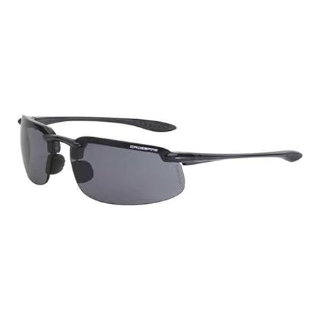 Crossfire Infinity, Safety Glasses, Anti-Scratch, Smoke Lens, Black Frame, Full-Frame 241-1 Each