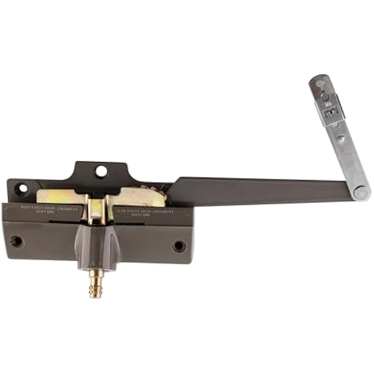 Brixwell Split Arm Casement Operator Left Hand Stone Finish, Metal Material with 4-716 Primary and 2-2532 Link Arm Hole Spacing, 4-58 Base Width and 3-1516 Hole Spacing for Window Hardware