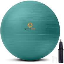 Primasole Stability Ball 55cm(21.7inch- 65cm(25.6inch) Diameter Thickened Yoga for Pregnancy & Exercise - Fitness Ball for Pilates, Office Chair and Birth Support.