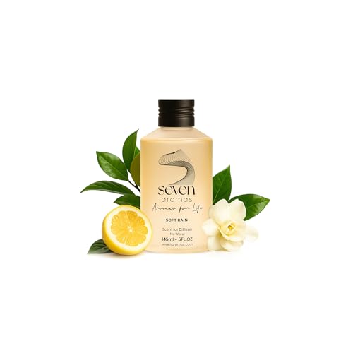 SevenAromas Hotel Scent Diffuser Oil, Luxury Hotel-Inspired Essential Oil for Aromatherapy & HVAC Diffusers Premium Dropper Bottle - 145 ml 5 FL oz Soft Rain
