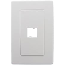 Belden CDT A0405257 Network Face Plate, 1 Port, White, Mvdo