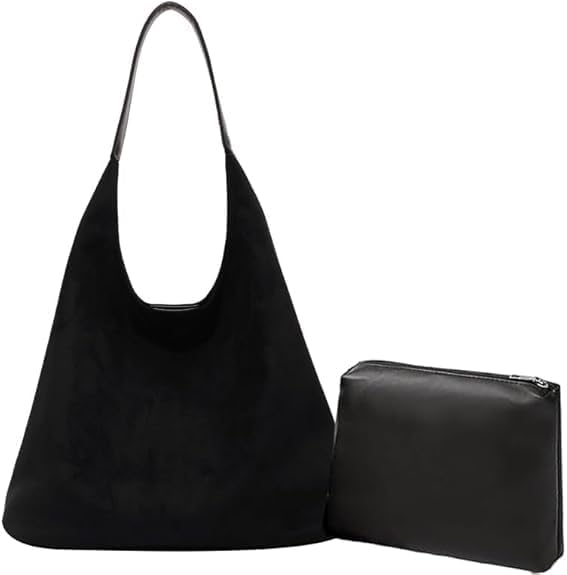 Suede Tote Bag for Women Hobo Bags Large Capacity Top Handle Bag Shoulder Bag,Premium Faux Suede Material