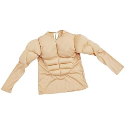 Fake Muscle Suit Shirt Men Chest Shaper for Halloween Party New Year Masquerade