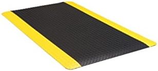 APACHE MILLS - 11/16" Supreme Diamond Foot Black/Yellow 3' x 5' Anti-Fatigue Matting