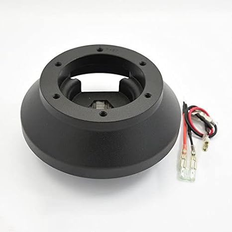6 Bolt Steering Wheel Short Hub Adapter Boss Kit Aluminum Black