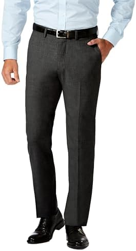 Haggar Mens Haggar Mens Jmh 4-Way Stretch Slim Fit Flat Front Dress Pant
