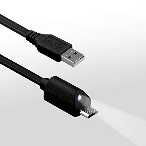 Bright LED 2Pack MicroUSB Cable Compatible with BLU Studio G Plus with Touch Activated LED Light and 480Mbps Data Transfer! 5ft