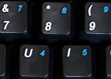 English US Keyboard Stickers with Additional Keys Black Non TRANSPARENTFOR PC Computer LAPTOPS Desktop Keyboards