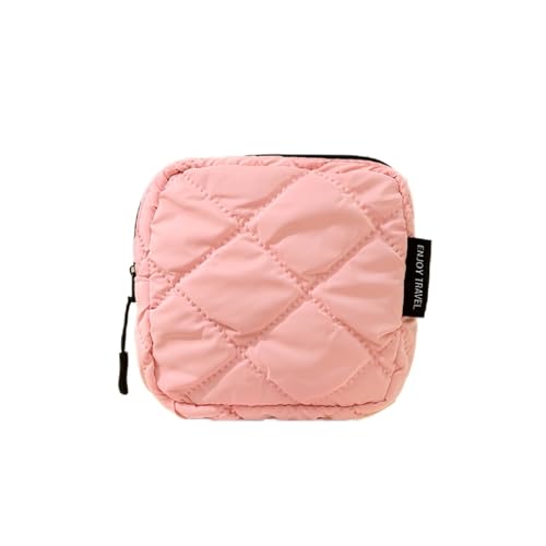 Makeup Bag Travel Cosmetic Bag, Toiletry Bag, Nylon Zipper Pouch Purse Storage Bag Cosmetics Organizer, Womens Make Up Bag Tote,Small Makeup Bags Pink