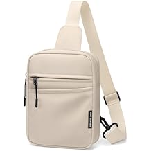 GOLF SUPAGS Small Sling Bag for Women and Men, Crossbody Bags Daypack Trendy Fanny Pack Chest Bags with Extended Strap Cross Body Bag for Outdoors Leisure Hiking Travel, Apricot
