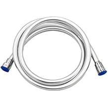 1pc 1.5/2.0/3.0M PVC Flexible Handheld Anti Winding GI/2 Universal Hose(Sliver,1.5M)
