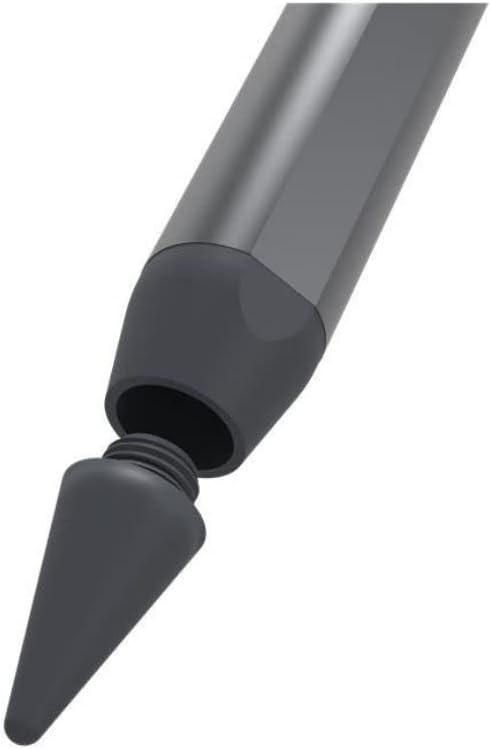 ZAGG Pro Stylus Replacement Tips - 4 Pack - Easy Screw-On Design for Precise, Tilt-Sensitive Drawing and Note-Taking - Compatible with iPad, iPad Pro, iPad Air, and More, Black