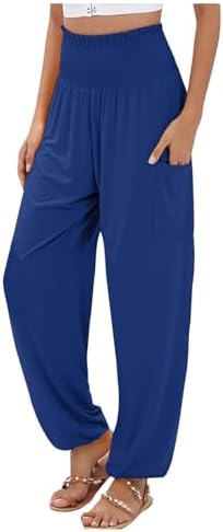 Womens New Casual Fashion Women's Wear Elastic High Waist Wide Leg Casual Pants Casual Pants Womens Business