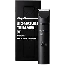 MARLOWE. No. 069 Hair Trimmer for Men, Signature Body Hair Trimmer, Lightweight, Waterproof Personal Groomer with Detachable Stainless Steel & Ceramic Blades, Rechargeable Battery