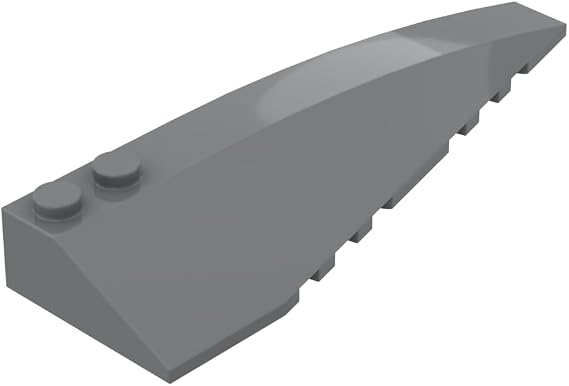 Gobricks GDS-M159 50955 3x10 Wedge Brick Left, Dark Bluish Gray, 5 pcs