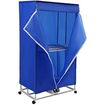 Portable Dryer, 110V Electric Dryer For Clothes Dryer Machine, 2 Tier Foldable Apartment Dryer with Remote Control, Mobile Mini Small Dryer Machine For Apartment, RV, Laundry, Travel (Red)