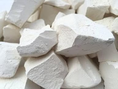 Natural Edible Clay Chunks, Pure White Crunchy Chalk, No Additives 3.4 ounce (110gm)