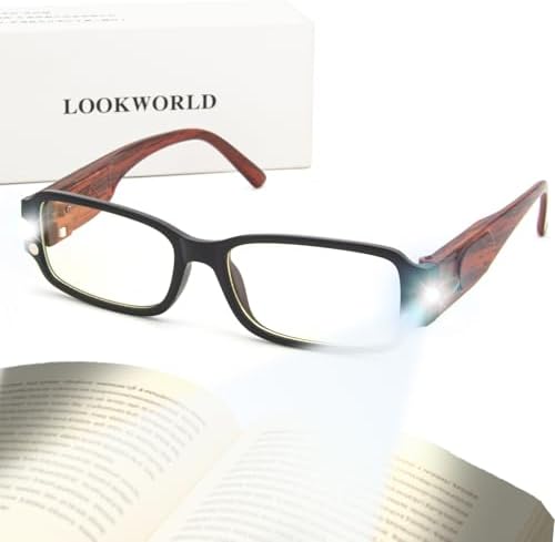 LED Lighted Magnifying Glasses,Magnetic Clip-On Sunglasses for Eyeglasses,Reading Glasses with Lights for Men Women