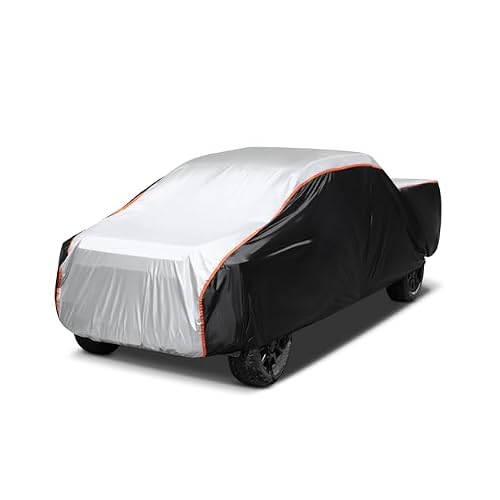 10 Layers Truck Car Cover Waterproof All Weather Rain Snowproof UV Protection Windproof Outdoor Pickup Cover Full Car Cover Car Snow Cover with Cotton, Fit for Length Up to 250 inch, Truck XXL