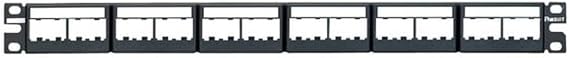 Panduit CPPL24WBLY Mini-Com 24-Port Modular Patch Panel, 1U, Black