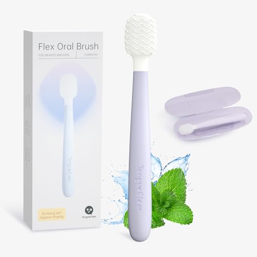 Kids Tongue Scraper, Tongue Cleaner for Infant & Newborn, Baby Oral Cleaner Newborn, Toddler Toothbrush for Tooth Mouth Gum Clean, Infant Toothbrush Oral Cleaning Stick...