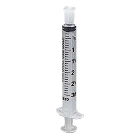 BD Medical Systems 305220 Oral Syringe with Tip Cap, Non-Sterile, 3 mL Capacity, Clear (Pack of 500)