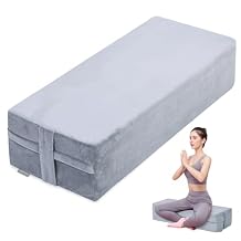 GOFORIT Yoga Bolster Pillow for Meditation and Support,Rectangular Meditation Pillow for Restorative Yoga,26.5"X9.5" X6"