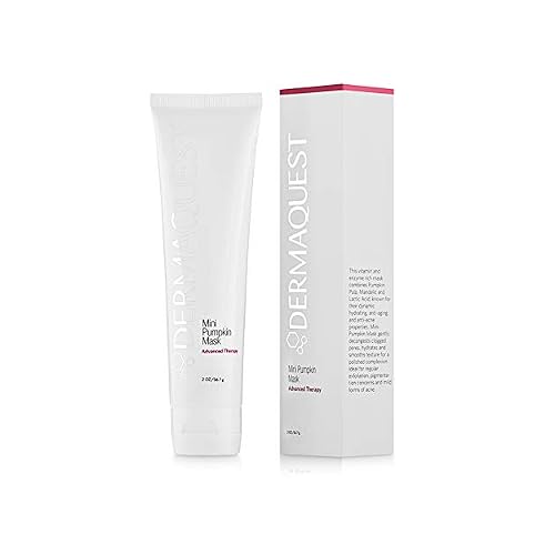 DermaQuest Advanced Therapy Mini Pumpkin Face Mask - Rejuvenating and Brightening Acne Face Mask - Blackhead Face Mask for Women & Men - All Skin Types 2oz