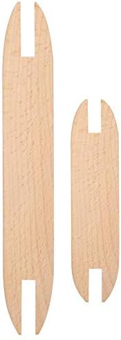 2 Pcs Wooden Weaving Shuttle, Beech Wood Weaving Stick for DIY Sweater Scarf Tapestry, Hand Loom Tool for Knitting Crafts