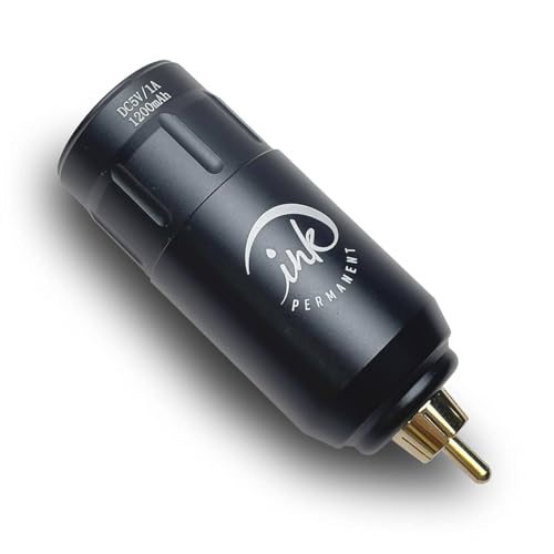 Ink Permanent Tattoo Machine Battery Pack Wireless Power Supply Coreless for RCA Rotary Tattoo Pen Machine Black Black