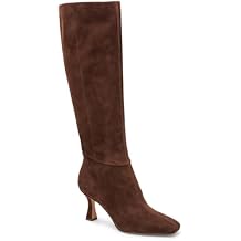 VOMIRA Knee High Boots Women Square Toe Kitten Heel Boot