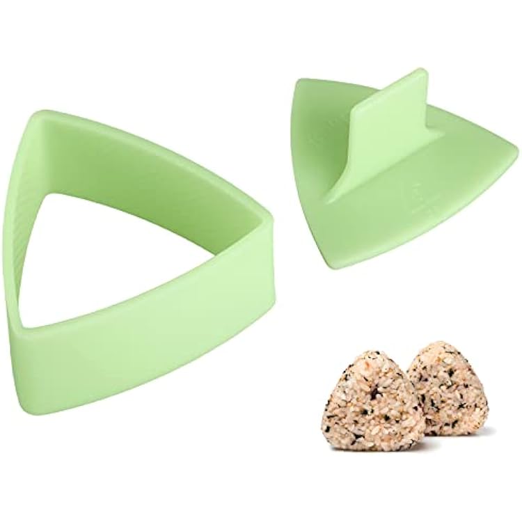 UPKOCH Triangle Sushi Mold, Rice Ball Maker, Non-stick Onigiri Press, Sushi Mold Maker, Light Green