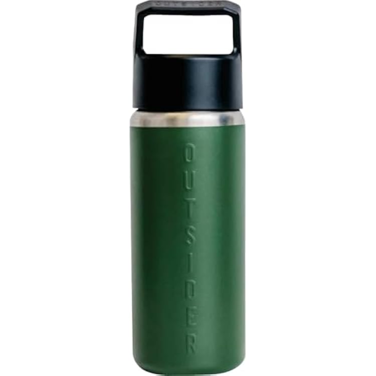 OUTSIDER Stainless Steel Vacuum Insulated Water BottleThermos with Copper Clad Inner Lining BPA Free and Leak Proof, Great Travel Tumbler for Outdoor, Home, Office 26 ounces, Green