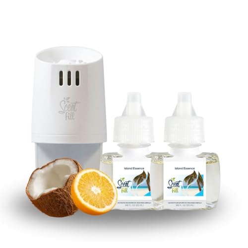 Scent Fill Island Essence Plug in Air Freshener, Scented Oil Refills, 2 Refills  Diffuser