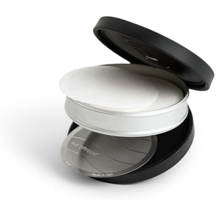 AeroPress Travel Coffee Filter Holder, Dual-Compartment Coffee Filter Case for AeroPress Standard and XL Filters, Waterproof Aluminum Storage for Paper and Metal Filters, Compact & Durable for Travel