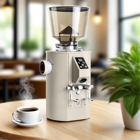 Manual and Electric Espresso Coffee Grinder | 350W, 9 Precision Settings, 1-Pound Bean Hopper, LED Button, Removable Anti-Bounce Design - Perfect for Coffee Lovers!